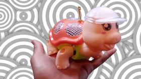 Tartaruga fujão que anda e faz som exploradora brinquedo musical faz som