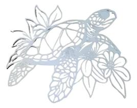 Tartaruga Marinha 3D Enfeite Decorativo Parede / Branco Tartaruga Marinha 3D Enfeite Decorativo Parede / Branco