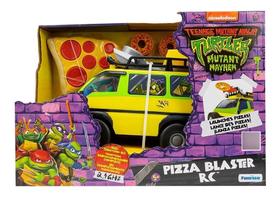 Tartaruga Ninjas Caos Mutante - Van Furgao Pizza Blaster Controle Remoto 7 Funções Lança Discos Pizza - Candide
