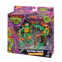 Tartarugas Ninja Pack 2 Bonecos Mikey e Leatherhead - Sunny 3680