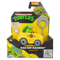 Tartarugas Ninja - Veiculo a Corda Rad Rip Racers - Leonardo