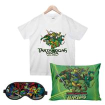 Tartarugas Ninjas Camisa, Almofada e Máscara de dormir - Caniks BR