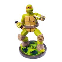 Tartarugas ninjas michelangelo enfeite em resina p/ aquarios tmnt3