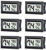 TASOGEN Kit com 6 Mini Termômetro e Higrômetro Digital
