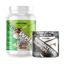 Tasty Whey 912g + Creatina Super 150g Adaptogen