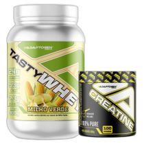 Tasty Whey Isolado Hidro Milho Verde 900G Creatina Adaptogen