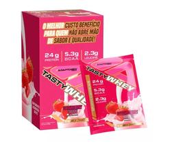 Tasty Whey Protein Em Sachê Caixa Com 12 Unidades Adaptogen Sabor Strawberry Cream Tasty Whey Protein Em Sachê Caixa Com 12 Unidades Adaptogen Sabor Strawberry Cream