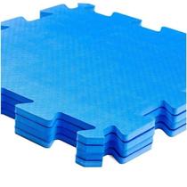 Tatame azul royal 16 placas com bordas 50x50 10mm - TATAMES KIDS