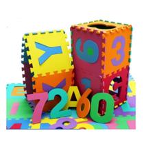 Tatame EVA Brinquedo 36 peças Educativo Infantil Alfabeto e Números Quebra Cabeça Infantil - FON FUN