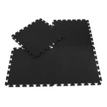 Tatame EVA Preto Conjunto com 4 Unidades 50cm x 50cm x 2cm