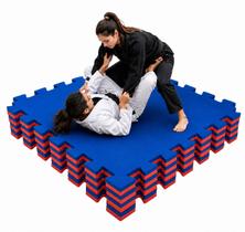 Tatame Tapete EVA 1x1 M 30mm 100x100x3cm Azul com Vermelho Linha PREMIUM com Bordas de Acabamento Tatame Tapete EVA 1x1 M 30mm 100x100x3cm Azul com Vermelho Linha PREMIUM com Bordas de Acabamento