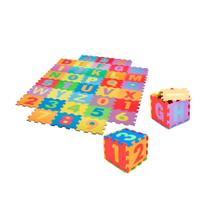 Tatame Tapete Infantil Alfanumérico Colorido 36 Peças 28x28cm 8mm Evamax Tatame Tapete Infantil Alfanumérico Colorido 36 Peças 28x28cm 8mm Evamax