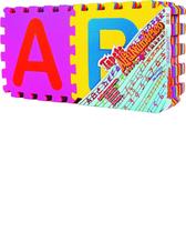 Tatame Tapete Infantil Alfanumérico Colorido 36 Peças 29x29cm 8mm