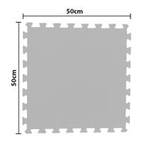 Tatame Unitário Eva Tapete Academia 50x50 10mm Cinza Claro