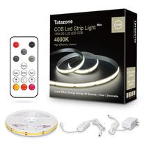 Tatazone COB LED Strip Light, máximo de 5 m, 4000 K, controle remoto RF regulável