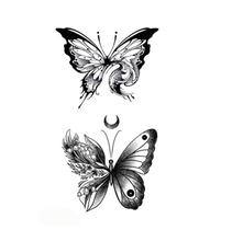 Tatoo Temporária Fantasia Dupla Borboleta Mini Lua