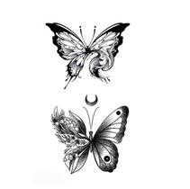 Tatoo Temporária Fantasia dupla borboleta mini lua