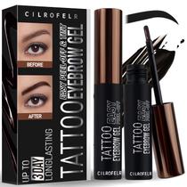 Tattoo Peel Off Eyebrow Gel Tint Cilrofelr Grey Black, pacote com 2 unidades Tattoo Peel Off Eyebrow Gel Tint Cilrofelr Grey Black, pacote com 2 unidades