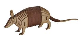 Tatu. Quebra Cabeça 3d. Miniatura Em Mdf
