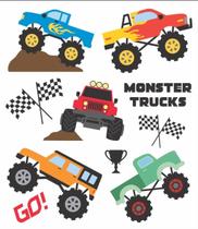 Tatuagem Atóxica Infantil Divertida Monster Trucks