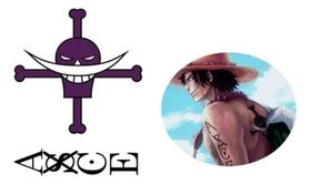 Tatuagem Braço E Costas One Piece Ace Modelo
