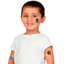 Tatuagem De Pele Infantil (Tema: Carnaval) - Contém 2 Cartelas - Regina