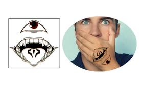 Tatuagem hallowen carnaval cosplay monstros boca Tatuagem hallowen carnaval cosplay monstros boca