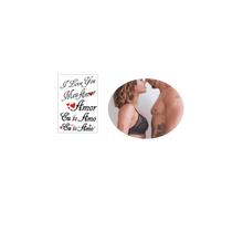 Tatuagem namorados declaração amor sexy casal temporária