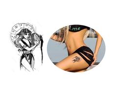Tatuagem temporáia dama dos sgninos tatoo preta