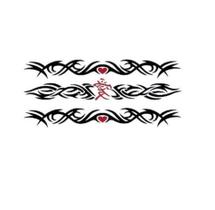 Tatuagem Temporária 3 Faixas Tribal Pequena Delicada