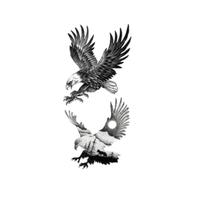 Tatuagem Temporária Águia Liberdade Mensagem - 3I