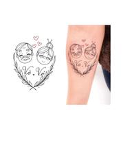 Tatuagem Temporária Amor de Vovó e Vovô 7x9 cm Tatuagem Temporária Amor de Vovó e Vovô 7x9 cm