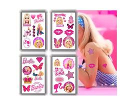 Tatuagem Temporária Barbie Aniversário - Cartela 10x7cm