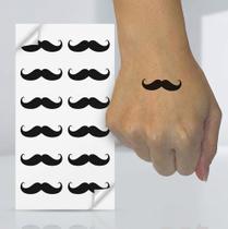 Tatuagem Temporária Bigode Retrô Guidão Cartela Com 10 Unid Tatuagem Temporária Bigode Retrô Guidão Cartela Com 10 Unid