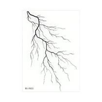 Tatuagem Temporária Black Vein Lightning À Prova d'Água Estilo Gótico Realista Dura De 3 a 5 Dias