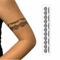 Tatuagem Temporária Bracelete Masculina Feminina 5x30cm 032 - Tatuagem Mania