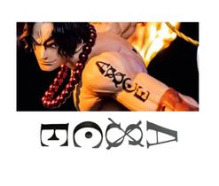 Tatuagem Temporária Braço One Piece Cosplay