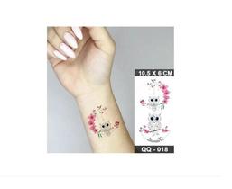 Tatuagem Temporária Cartela Dupla Coruja Delicada Pequena Tatuagem Temporária Cartela Dupla Coruja Delicada Pequena