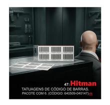 Tatuagem Temporária Código de Barras Hitman Agent 47