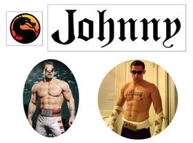 Tatuagem temporária cosplay Johnny Cage Mortal Kombat - 3i