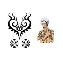 Tatuagem Temporária D. Water Law One Piece Cosplay