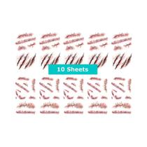 Tatuagem Temporária De Ferida De Terror De Halloween, Adesivo À Prova d'Água Para Mulheres E Homens,