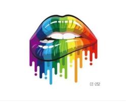 Tatuagem Temporária Delicada Cartela Boca Lgbt Arcoíris Tatuagem Temporária Delicada Cartela Boca Lgbt Arcoíris