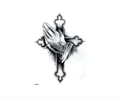 Tatuagem Temporária Delicada Com 20 Cm Cruz Religiosa Tatuagem Temporária Delicada Com 20 Cm Cruz Religiosa