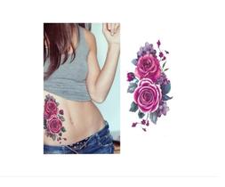 Tatuagem Temporária Delicada Com 20 Cm Flor Floral