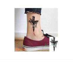 Tatuagem Temporária Dupla Cruz Casal Pequena Delicada Tatuagem Temporária Dupla Cruz Casal Pequena Delicada