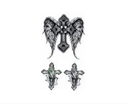 Tatuagem Temporária Dupla Cruz Casal Pequena Delicada Tatuagem Temporária Dupla Cruz Casal Pequena Delicada