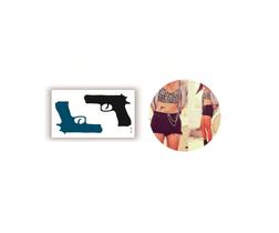 Tatuagem Temporária Dupla Pistolas Bad Girl Bad Boy