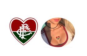 Tatuagem temporária Fluminense tricolor carioca - 3Istore