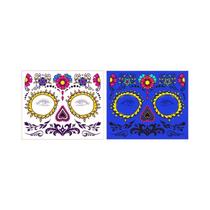 Tatuagem Temporária Fluorescente À Prova d'Água Para O Dia Dos Mortos E Halloween, Decoração De